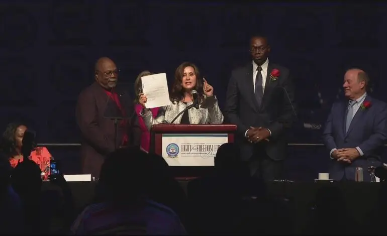 Whitmer vetoes GOP voting bills prohibiting procedures that don't exist