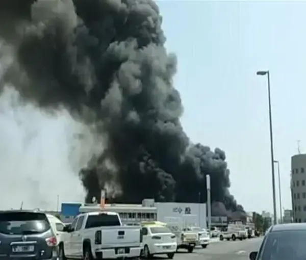 Smoke rises in Abu Dhabi after a drone attack on Monday, Jan. 17