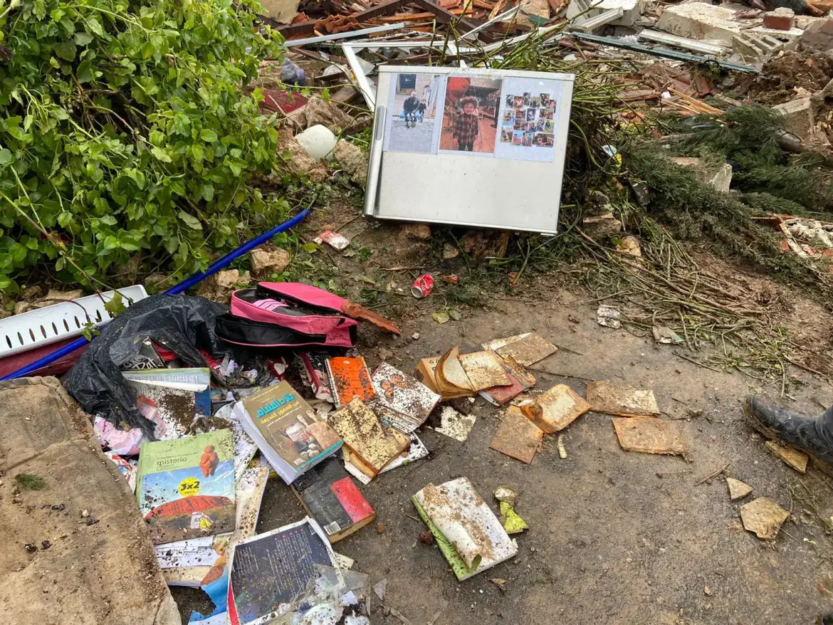 Ruins of the Salhiyeh family home, which was made up of two households of 18 members, including children. Photo: Zena Tahhan/Al Jazeera