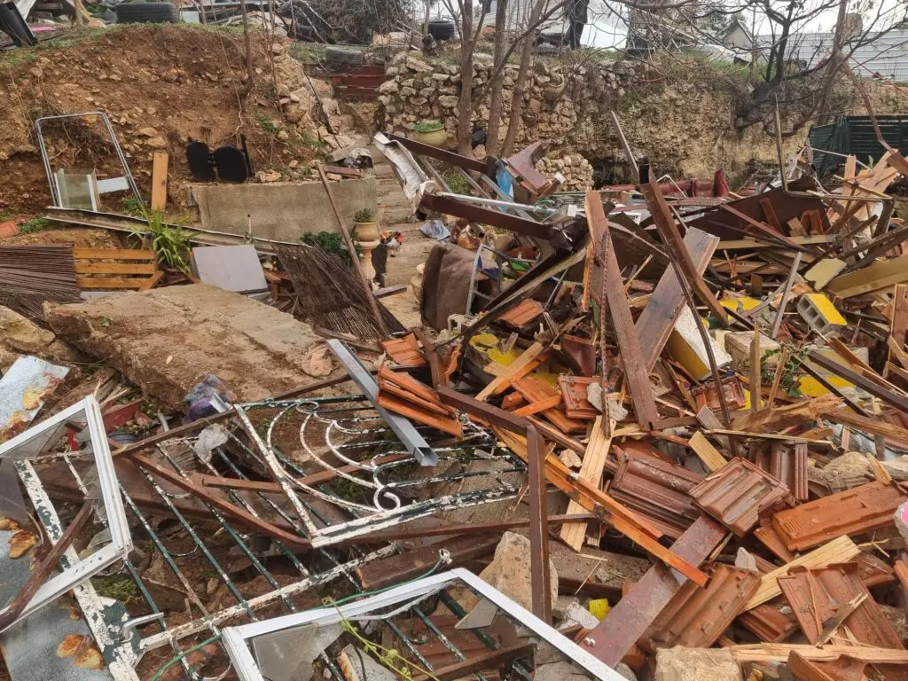 Ruins of the Palestinian Salhiyeh family's home, demolished by Israeli forces, Jan. 19. Photo: UNRWA
