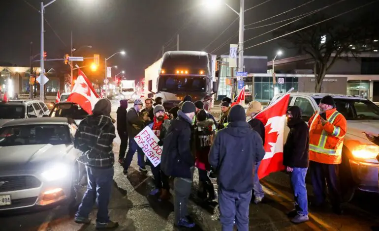 Michigan officials call on Canada to resolve Ambassador Bridge closure caused by vaccine mandate protests