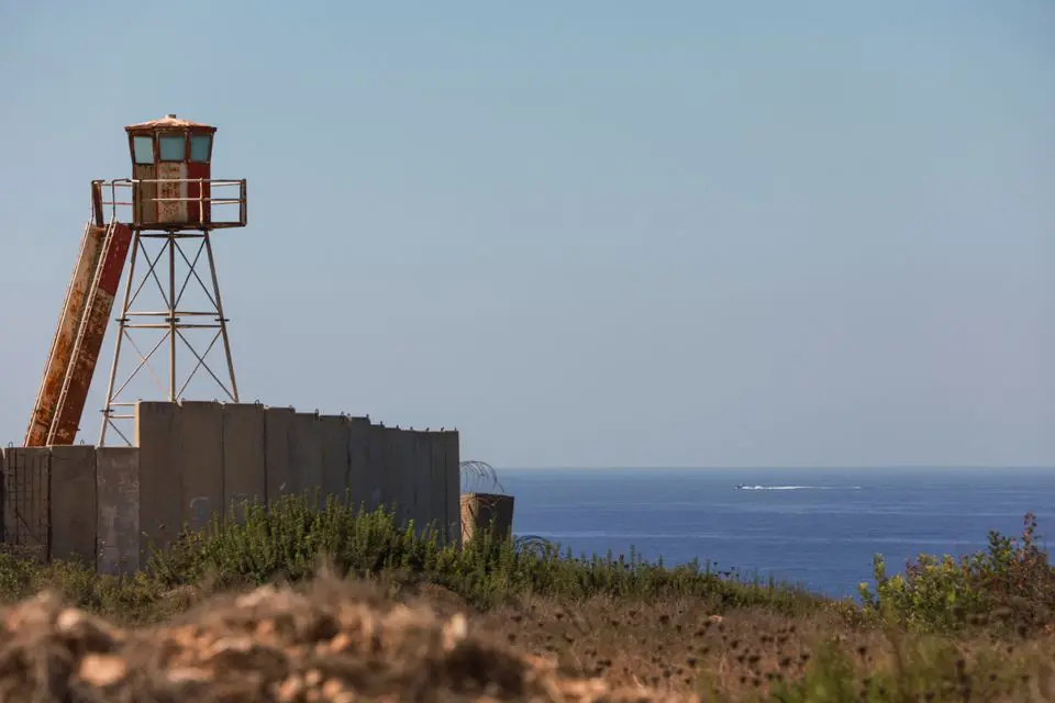 A deserted post for the Lebanese army is seen in Naqoura, near the Lebanese-Israeli border, southern Lebanon, Oct. 6. Photo: Aziz Taher/Reuters