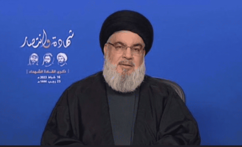 Nasrallah warns U.S.: If you push Lebanon into chaos, we will retaliate against your “protégé” Israel