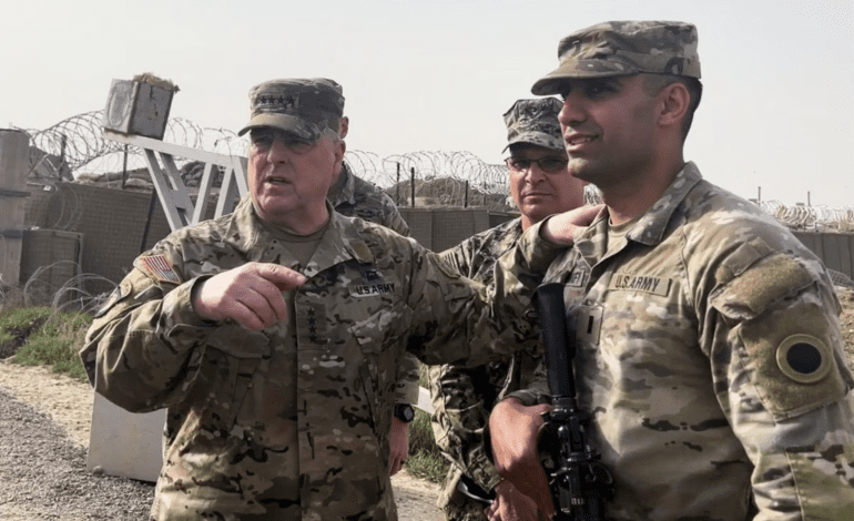 Syria condemns U.S. top general’s “illegal” visit to American army base