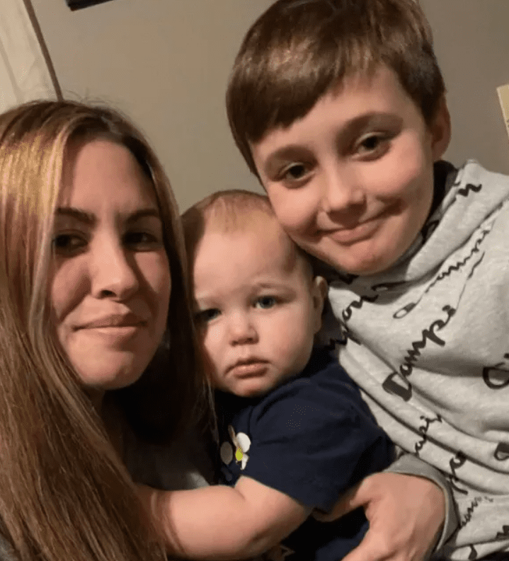 Carson Dunn with his little brother and his mother, Carly Burgess. Photo courtesy of Ven Johnson Law