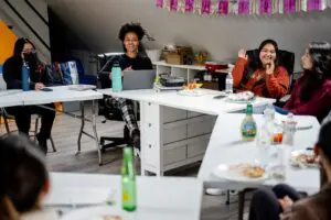 COC's Youth Council meets at the nonprofit's community center building