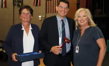 Maleyko presented with gavel as incoming president of state superintendents association