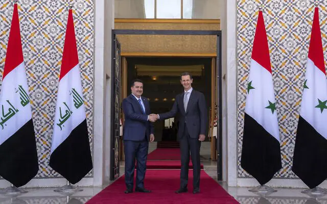 Iraqi PM Mohammed Shia al-Sudani visits Damascus, discusses border security with Assad