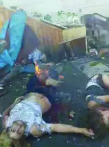 A videograb of the killing field.