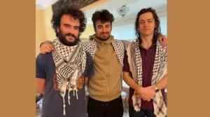 From left, Tahseen Ali Ahmad, Kinnan Abdalhamid and Hisham Awartani, who were shot on their way to a family dinner in Burlington, Vt., on Saturday, November 25.