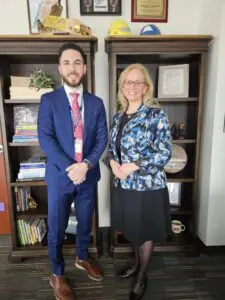 Dearborn Mayor Abdullah Hammoud and next to him is Antonia Marie De Meo.- Photo courtesy of the Mayor's office