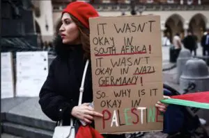 Protests in support of Palestine have been held worldwide after recent bloody events in the Middle East. Solidarity with Palestine demonstration at the Main Square in Krakow, Poland on 12 November, 2023. – File photo