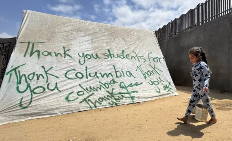 Palestinians are gratified for American students' support, wonder why students in the Arab world are dormant