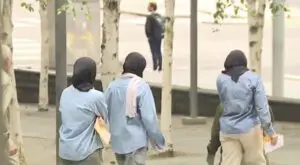 Accused sisters on their way to court. – Videograb