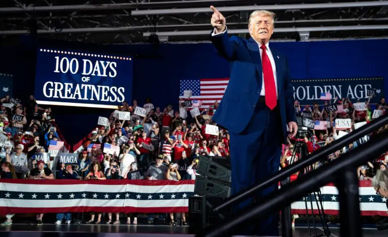 Trump marks 100 days back in White House with rally in Michigan: “You haven't seen anything yet!”