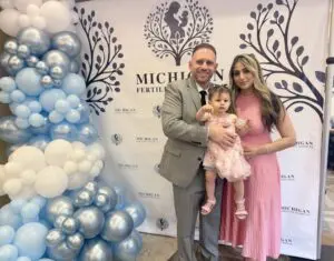 Dr. Bazzi with his wife and daughter.