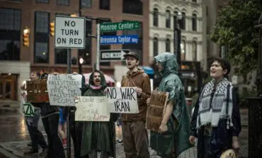 "No war on Iran" demonstration held in downtown Grand Rapids