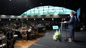 Chad Newton addressing the crowd at the ACRL Gala on May 29.