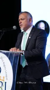 Nabih Ayad speaks at the ACRL Gala on May 29.