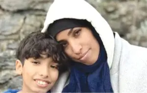 The late Bushra Mawry with her only son.