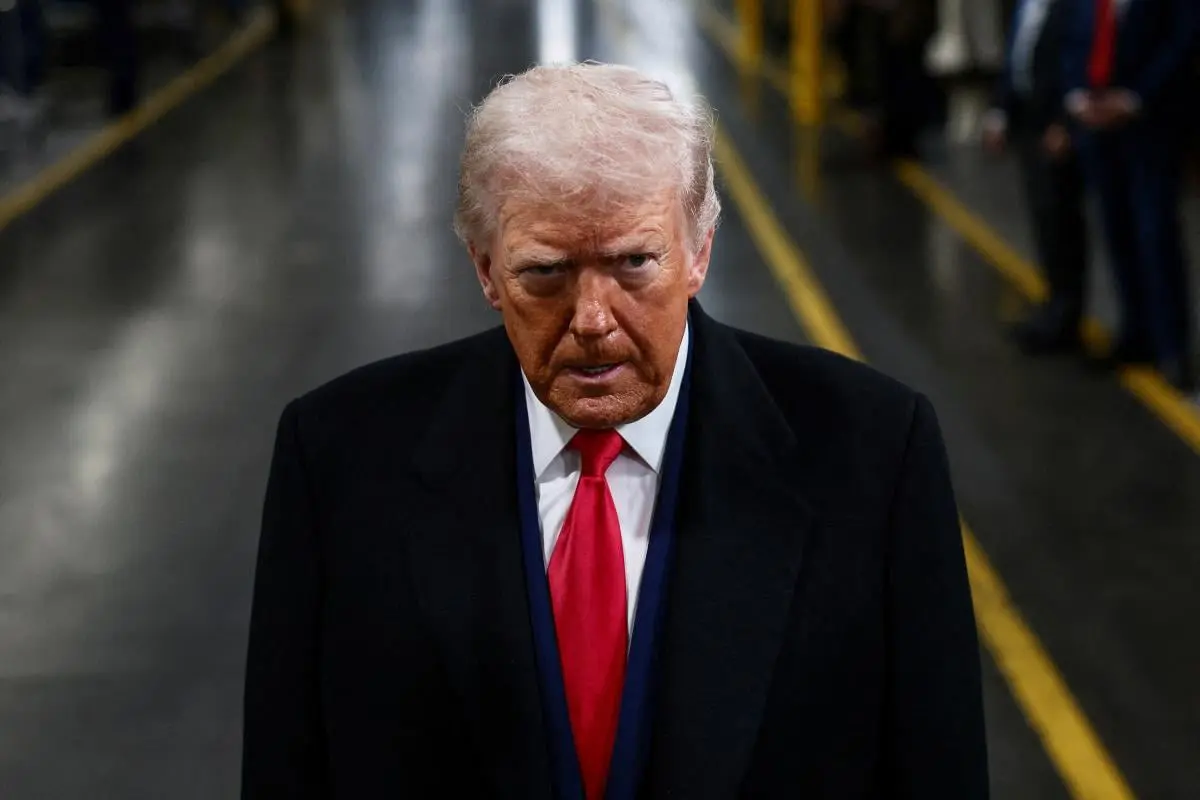 President Donald Trump in Dearborn, Michigan, January 2026