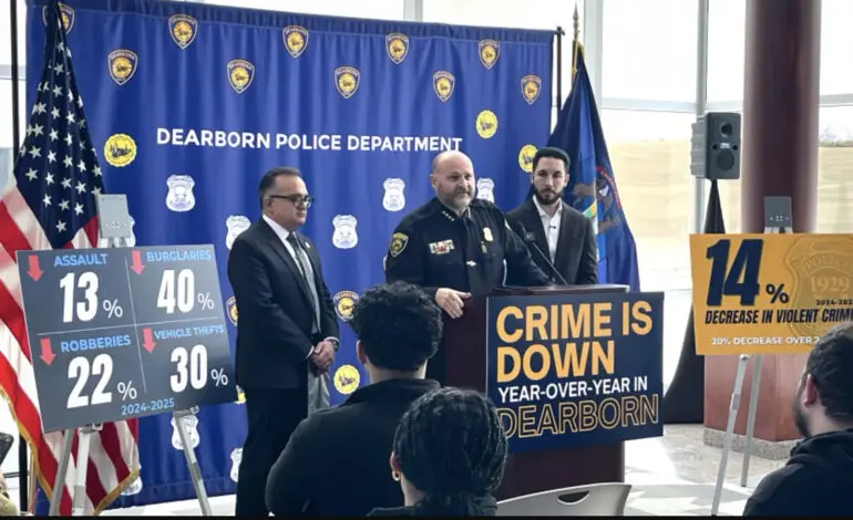 Dearborn reports second consecutive year of crime decline, officials credit investment and technology
