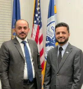 Dr. Adel AlAdlani (l) and Mayor Adam Alharbi. – Photo courtesy of the city of Hamtramck 