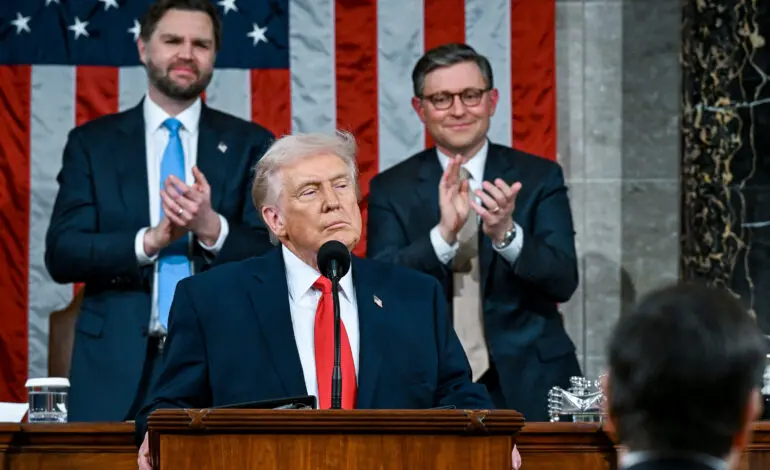 Trump’s record-length combative State of the Union highlights economy, Iran, immigration enforcement and polarizing attacks on Democratic lawmakers