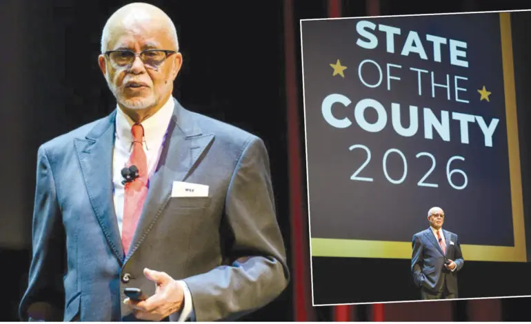 Evans highlights transit expansion, infrastructure, crime reduction and fiscal stability in 2026 State of the County address