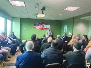 Lebanese Consul General Ibrahim Charara speaks during his meeting with community leaders at the Lebanese Consulate in Southfield.