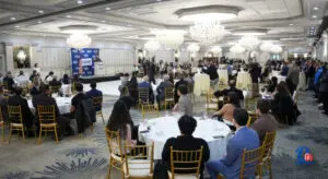 State Rep. Alabas Farhat launched his campaign for reelection for a third two years term at a well attended kick off at Bybls Banquet Center in Dearborn, Monday, April 20. – Photo by Abbas Shehab.