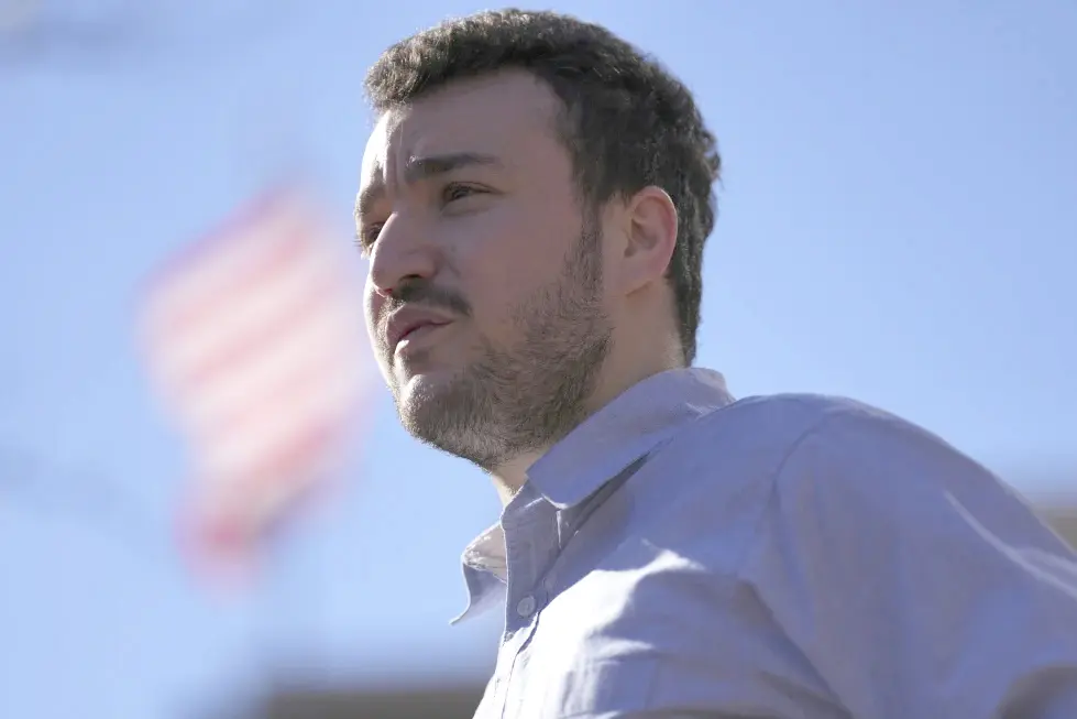 Palestinian activist Mahmoud Khalil holds a news conference outside Federal Court, Oct. 21, 2025, in Philadelphia