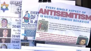 The flyers promoted long-standing anti-Semitic conspiracy theories and hateful stereotypes targeting Jewish Americans.