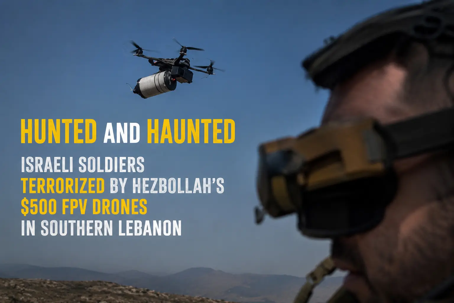 Israeli soldiers are terrorized by Hezbollah's $500 FPV drones in Southern Lebanon.