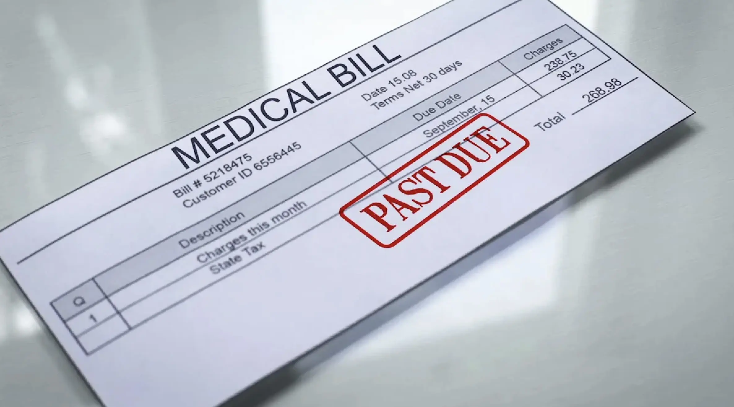 Medical bill past due