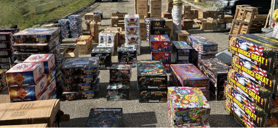 Seized explosives