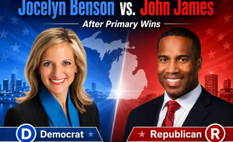 Michigan governor’s race set: Benson to face James in November