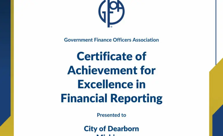 Dearborn recognized for financial transparency for the fourth straight year