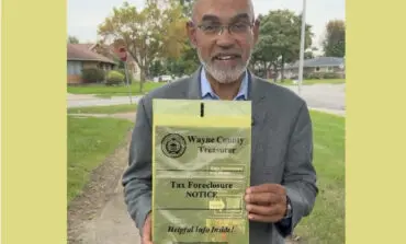 Wayne County Treasurer's Office delivers yellow-bag notices to help property owners avoid tax foreclosure