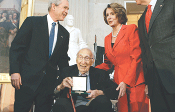 Dr. Michael DeBakey receives Congressional Medal of Honor 