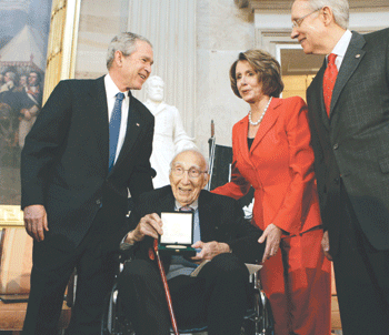 Dr. Michael DeBakey receives Congressional Medal of Honor
