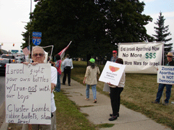Demonstrators protest apartheid at State fairgrounds