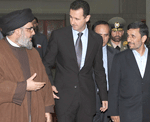 Hizbullah chief Nasrallah meets Ahmadinejad in Syria