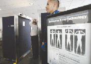Health and privacy concerns dog airport body scanners