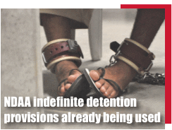 NDAA indefinite detention provisions already being used