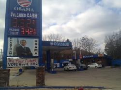 Gas station gives out free food to Obama supporters