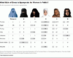 How people in Muslim countries prefer women to dress in public