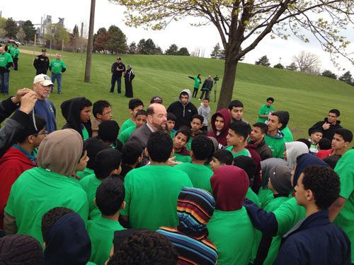 Children, city officials participate in community clean up event in the South End