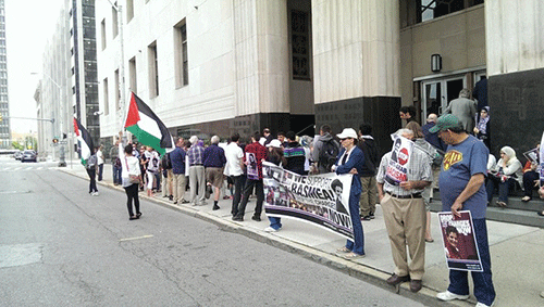 Activists rally at court hearing for Rasmea Odeh