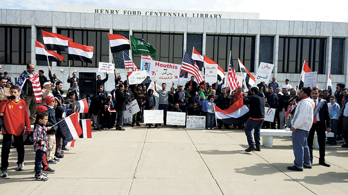 Yemeni Americans hold anti-Houthi demonstration in Dearborn